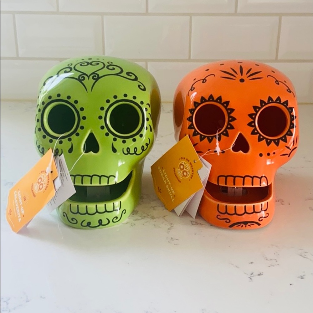Target Ceramic Día de Muertos Green Sugar Skull - Picture 13 of 16
